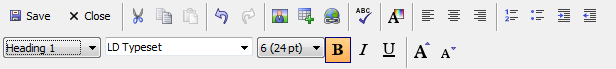 HTML Editor toolset